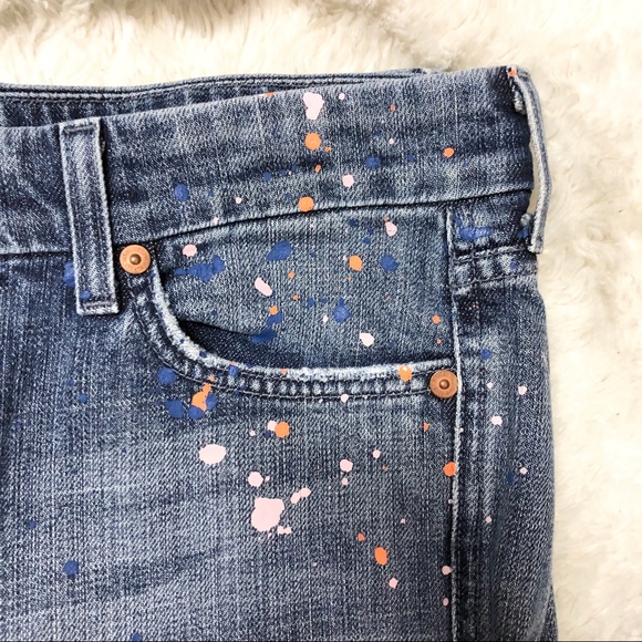 7 For All Mankind Ltd Edition Paint Splatter Jeans - Picture 2 of 7